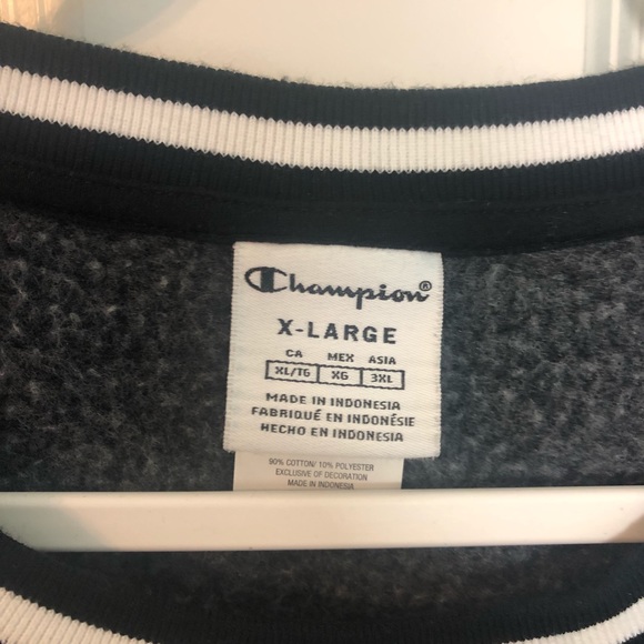 Champion Stripes Crop Fleece Top Size XL - Picture 3 of 4